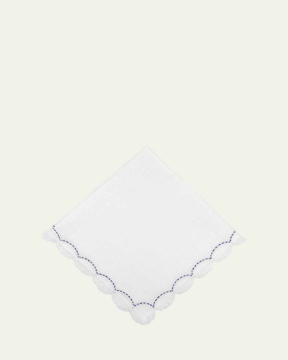Blue Petal Embroidered Napkin
